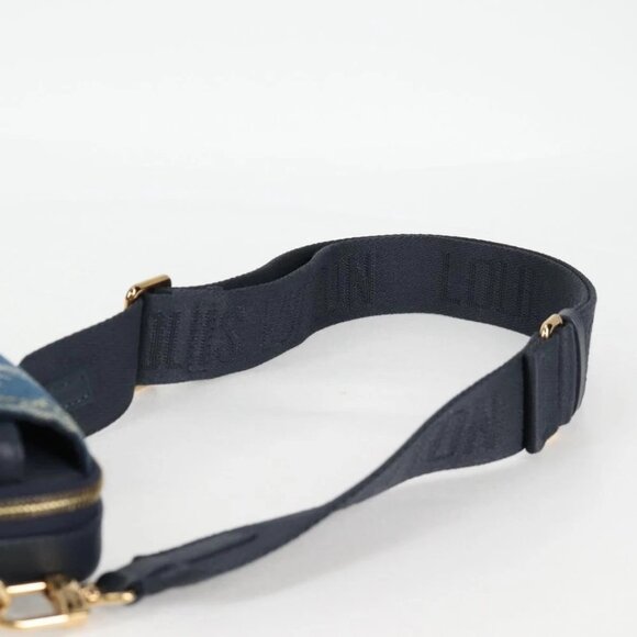 LOUIS VUITTON LV Squared Double Phone Pouch Blue M81060 LV Auth 132489M - Picture 9 of 14